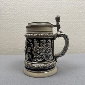 Vintage A.J. Thewalt West Germany Beer Stein #1255 Bavaria Crest Pewter Lid